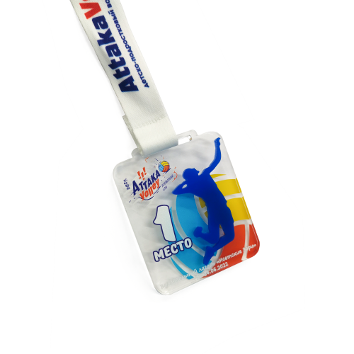 Медаль из акрила 2-слойная с УФ-печатью