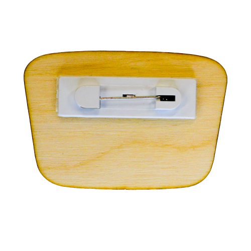 Значок деревянный с УФ-печатью