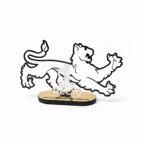 Приз из акрила с 3-слойный (один слой пластика) с УФ-печатью