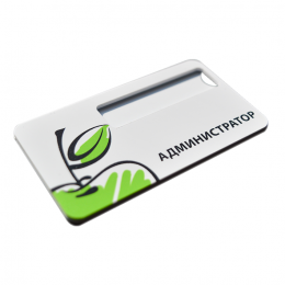 Бейдж с окном, 1-слойный пластик, УФ-печать