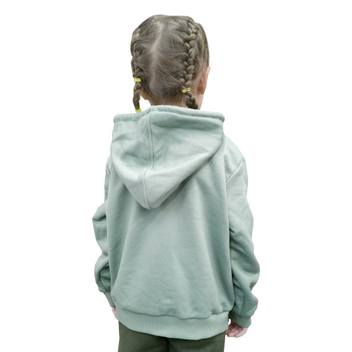 Толстовка с капюшоном из футера детская однотонная