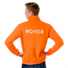 Толстовка без капюшона флисовая однотонная