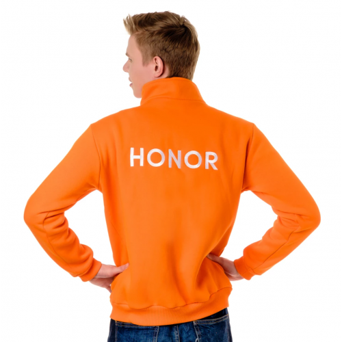 Толстовка без капюшона флисовая однотонная