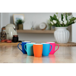 Кружка Good Morning с покрытием софт-тач, ver.2, фиолетовая