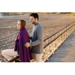 Флисовый плед Warm&Peace, светло-зеленый