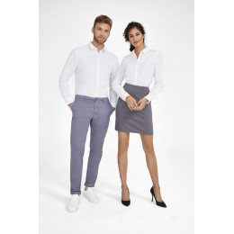 Рубашка женская Becker Women, темно-синяя с белым