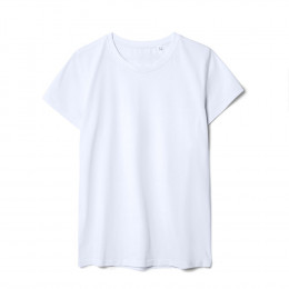 Футболка женская T-bolka Stretch Lady, белая (холодный оттенок)