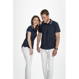 Рубашка поло мужская с контрастной отделкой Practice 270, зеленый/белый