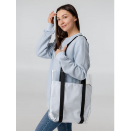 Шопер Clarity с белым органайзером, прозрачный