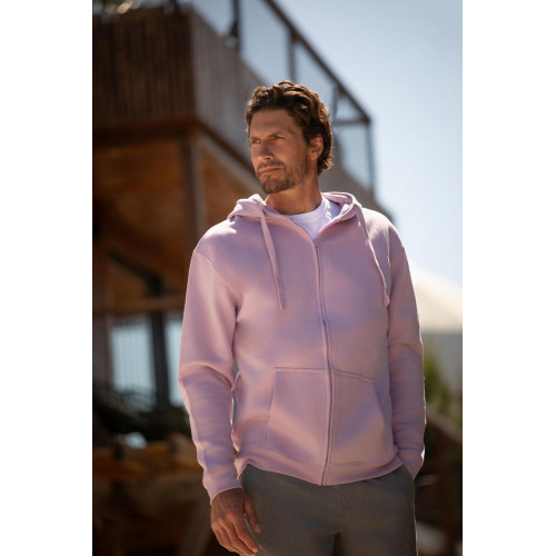 Толстовка мужская на молнии с капюшоном Amsterdam, светло-оранжевая