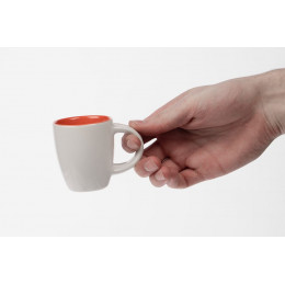 Кофейная кружка Pairy с ложкой, красная с оранжевой