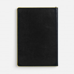 Ежедневник Alanis, недатированный, черный с желтым