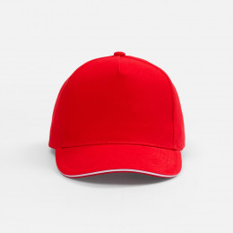 Бейсболка Classic 2.0, красная с белым кантом