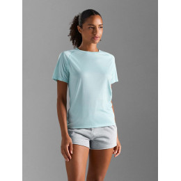 Футболка спортивная женская Vortex Women, темно-синяя с ярко-синим