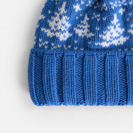 Шапка Holidale, синяя с молочным
