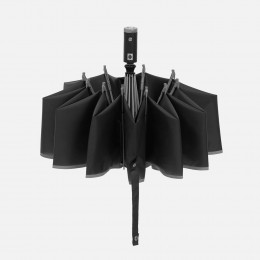 Зонт обратного сложения Norsken с фонариком, черный