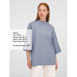 Футболка оверсайз унисекс T9, серая