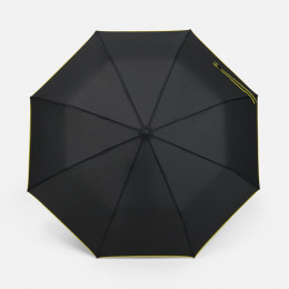 Зонт складной Edgeline, черный с желтым