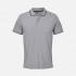 Рубашка поло унисекс Palermo, серый меланж с темно-синим