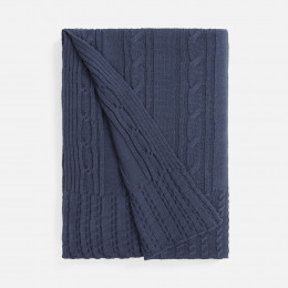 Плед Remitti, серо-синий (сланец)