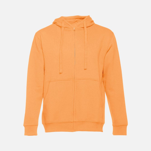 Толстовка мужская на молнии с капюшоном Amsterdam, светло-оранжевая