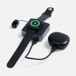 Внешний аккумулятор с беспроводной зарядкой Aura Power 5000 мАч, серый