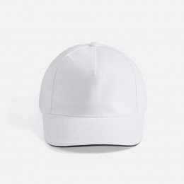 Бейсболка Long Beach, белая с темно-синим