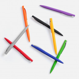 Ручка шариковая Pin Soft Touch, оранжевая