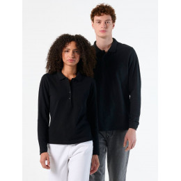 Рубашка поло мужская с длинным рукавом Winter II 210 темно-зеленая