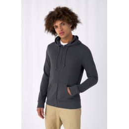 Толстовка на молнии с капюшоном унисекс BNC Inspire (Organic), черная