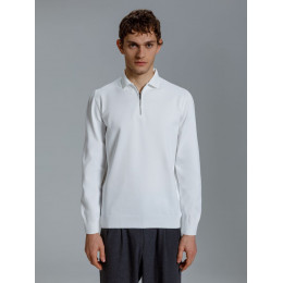 Рубашка поло мужская с длинным рукавом Terrazzo, белая