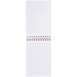 Блокнот Dali Mini в клетку, красный