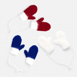 Подвеска на елку «Вьюжка», варежки, красная