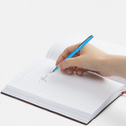 Ручка шариковая Hotel Chrome, ver.2, матовая голубая