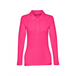 Рубашка-поло женская BERN WOMEN, д/р, фуксия, S, 100% хлопок, плотность 210 г/м2
