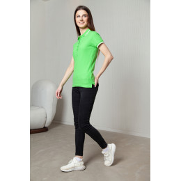 Рубашка поло женская STAN с окантовкой хлопок/полиэстер 185, 04BK