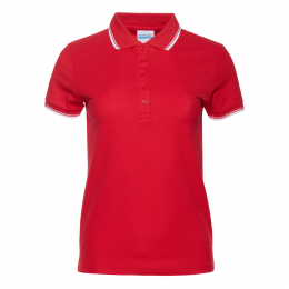 Рубашка поло женская STAN с окантовкой хлопок/полиэстер 185, 04BK