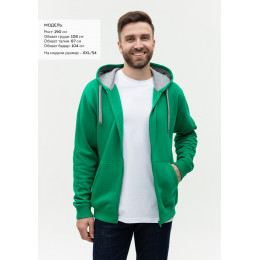 Толстовка мужская STAN с капюшоном на молнии футер с начёсом 280, 17